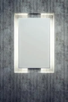 Blank backlighted billboard Stock Illustration