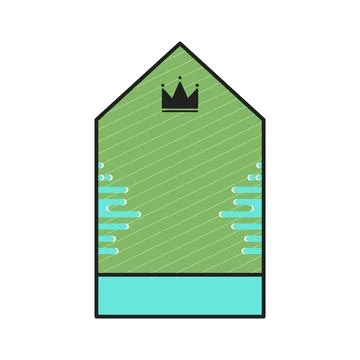 Blank Badge Shape Template in flat modern liquid style. Good for Anniversary 스톡 일러스트