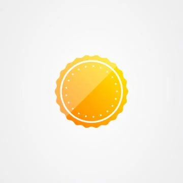 Blank badge vector design template Illustrazione stock