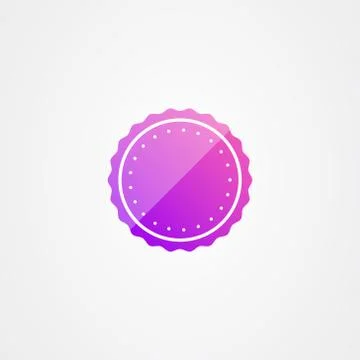 Blank badge vector design template Illustrazione stock