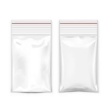 Blank Bag Plastic Pouch Packaging With Zipper イラスト素材