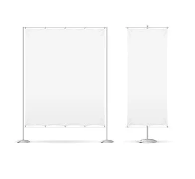 Blank Banner Billet Press Wall Set. Vector Stock Illustration