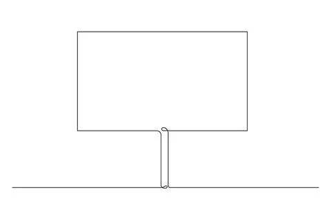 Blank banner mock up on stick. Protest placard, public transparency with ho.. Stock Illustration
