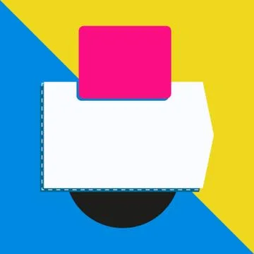 Blank banner rectangle square above semicircle down. Sales badges for labels イラスト素材