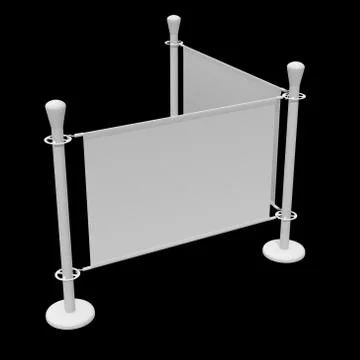 Blank Banner Stand Stock Illustration