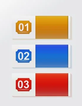 Blank banner step Stock Illustration