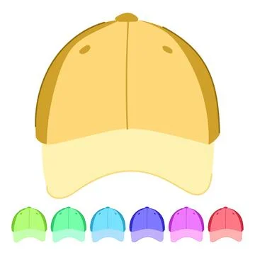 Blank baseball cap vector cartoon graphic Stock Illustration