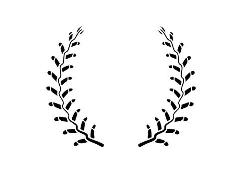 Blank for the baseball emblem consisting of a wreath of baseball laces. Vector Stock Illustration
