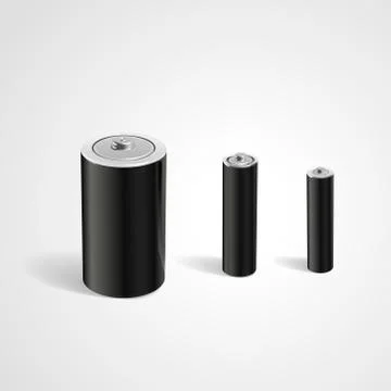 Blank batteries set Stock Illustration