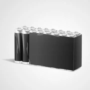 Blank batteries set Stock Illustration