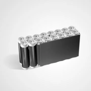 Blank batteries set Stock Illustration