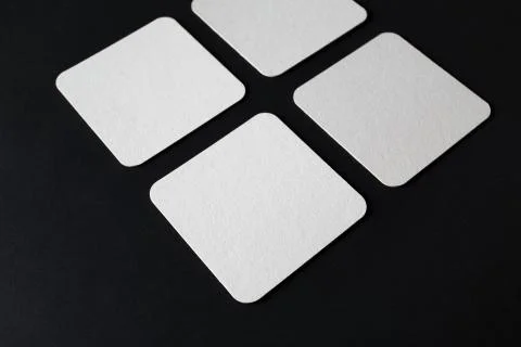 Blank beer coasters Stock Photos