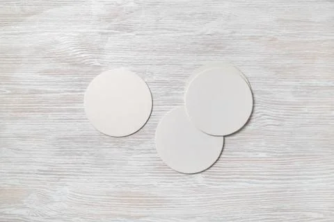 Blank beer coasters Stock Photos