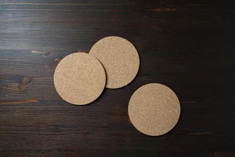 Blank beer coasters Stock Photos