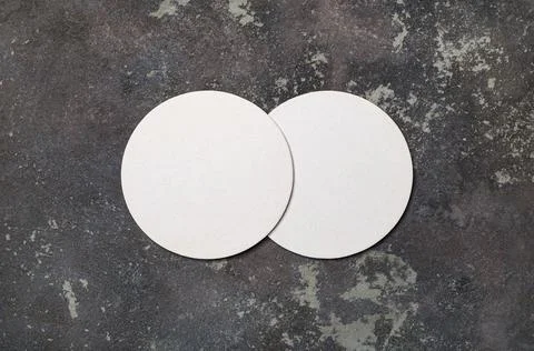 Blank beer coasters Foto stock
