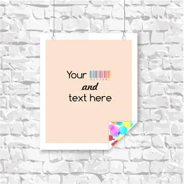 Blank with a bent corner and colored reverse side Stock Illustration