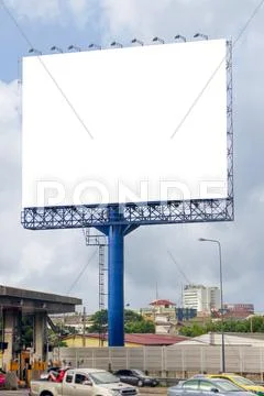 Blank Billboard For Advertisement In Toll Collecting On The Expressway