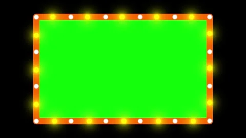 Blank billboard blank frame alternating flashing lights vintage 4k vegas gr.. Stock Footage 277500511