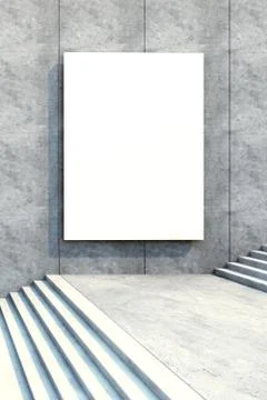 Blank billboard on the building Stock Illustration