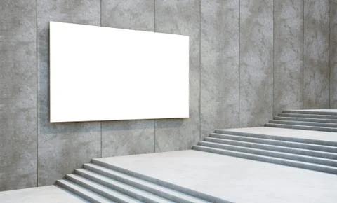 Blank billboard on the building Stock Illustration