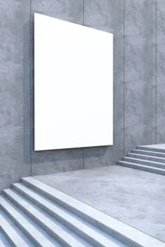 Blank billboard on the building Stock Illustration