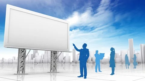 Blank billboard Stock Footage 8521905