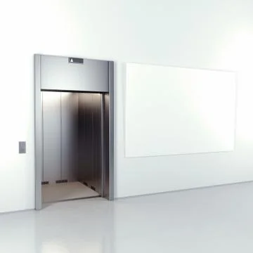 Blank billboard in the hall Ilustración de archivo