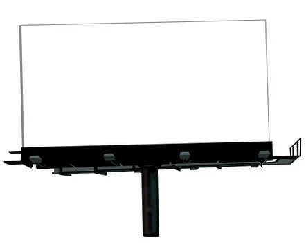 Blank billboard isolated on white background for your advertisement Stock-Illustration
