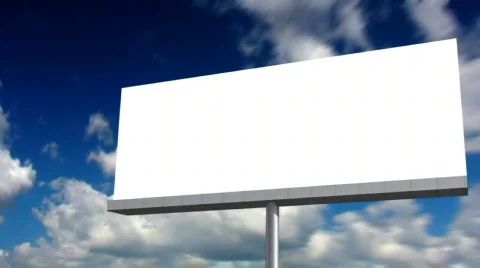 Blank billboard. Looping clouds timelapse. HD720p. Vidéo 291658