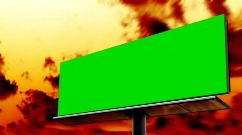 Blank billboard. Looping clouds timelapse. HD720p. Stock Footage 291689