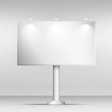 Blank billboard mockup design template Stock Illustration