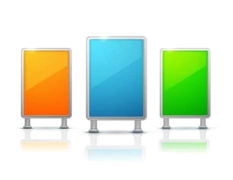 Blank billboard panel Illustrazione stock