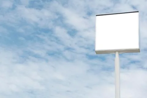 Blank billboard with sky in background Stock Photos