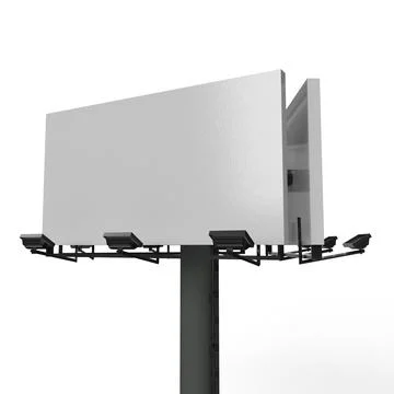 Blank billboard with spotlight Stock Photos