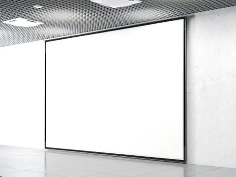 Blank billboard on a stone wall. 3d rendering イラスト素材