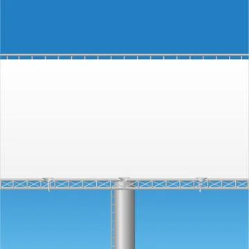 Blank billboard vector illustration Stock Illustration