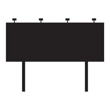Blank billboard on white background. flat style. Advertising board for your w Stock Illustration