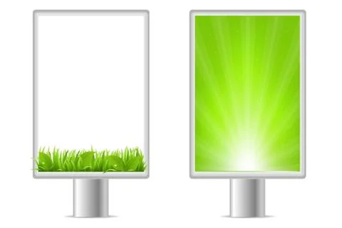 Blank billboards Stock Illustration