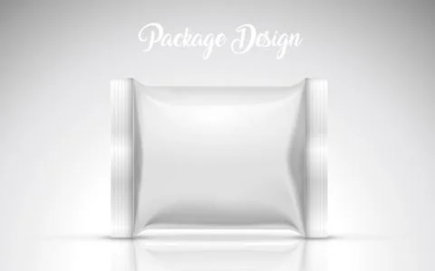 Blank biscuit package template Stock Illustration