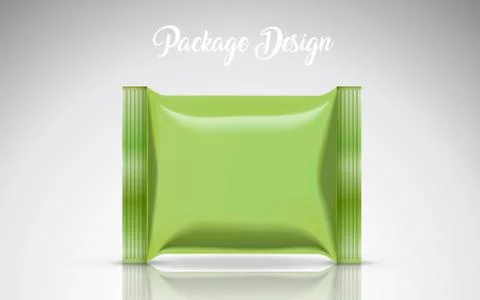 Blank biscuit package template Stockillustratie