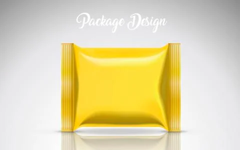 Blank biscuit package template Stockillustratie