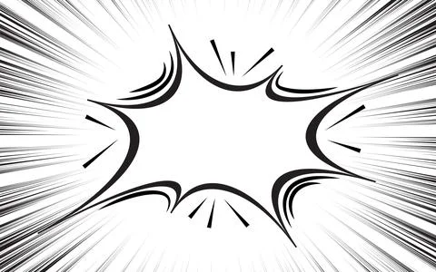 Blank black and white comic abstract background template. Stock Illustration