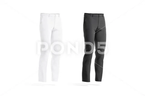 Blank black and white man pants mockup, back view - Stock Illustration  [91292020] - PIXTA