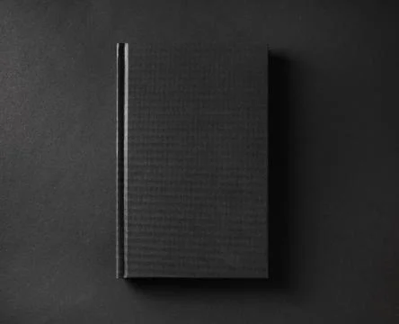 Blank black book Stock Photos