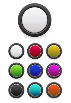 Blank black buttons Illustrazione stock
