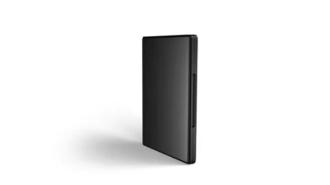 Blank black closed dvd disk case mock up, looped rotation Stock Footage 163767553