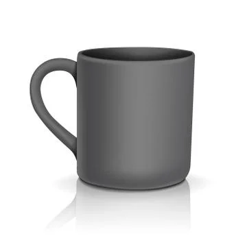 Blank black cup template Stock Illustration