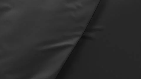 Blank black fabric material folding mockup, depth of field Stock Illustration