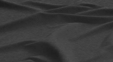 Blank black fabric waves material mock up, top view Stock Illustration