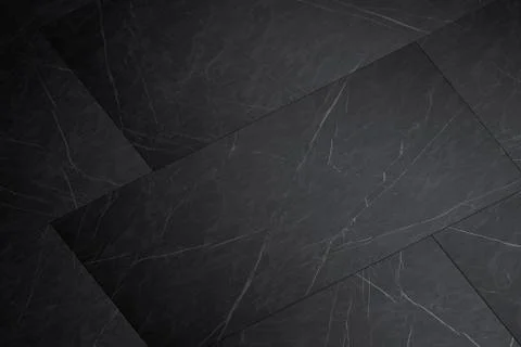 Blank black marble wall texture mock up, side view Stock Illustration